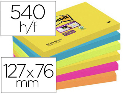 Papeterie Veziant Hyperburo Crest Bloc Notes Post It Super Sticky