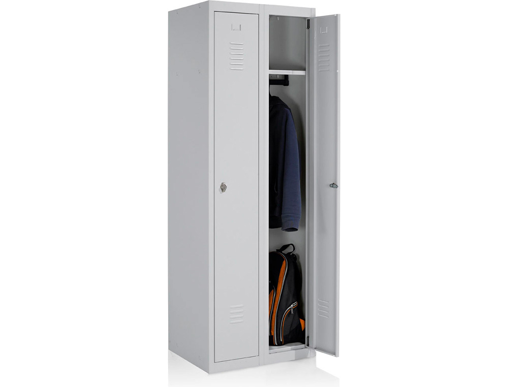 VESTIAIRE INDUSTRIEL EOL METAL DEMONTABLE ELEMENT      DEPARTFERMETURE PAR MORAILLON PORTE-CADENAS COLORIS GRIS